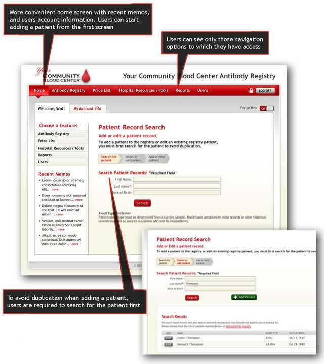 Antibody Registry screen example 1